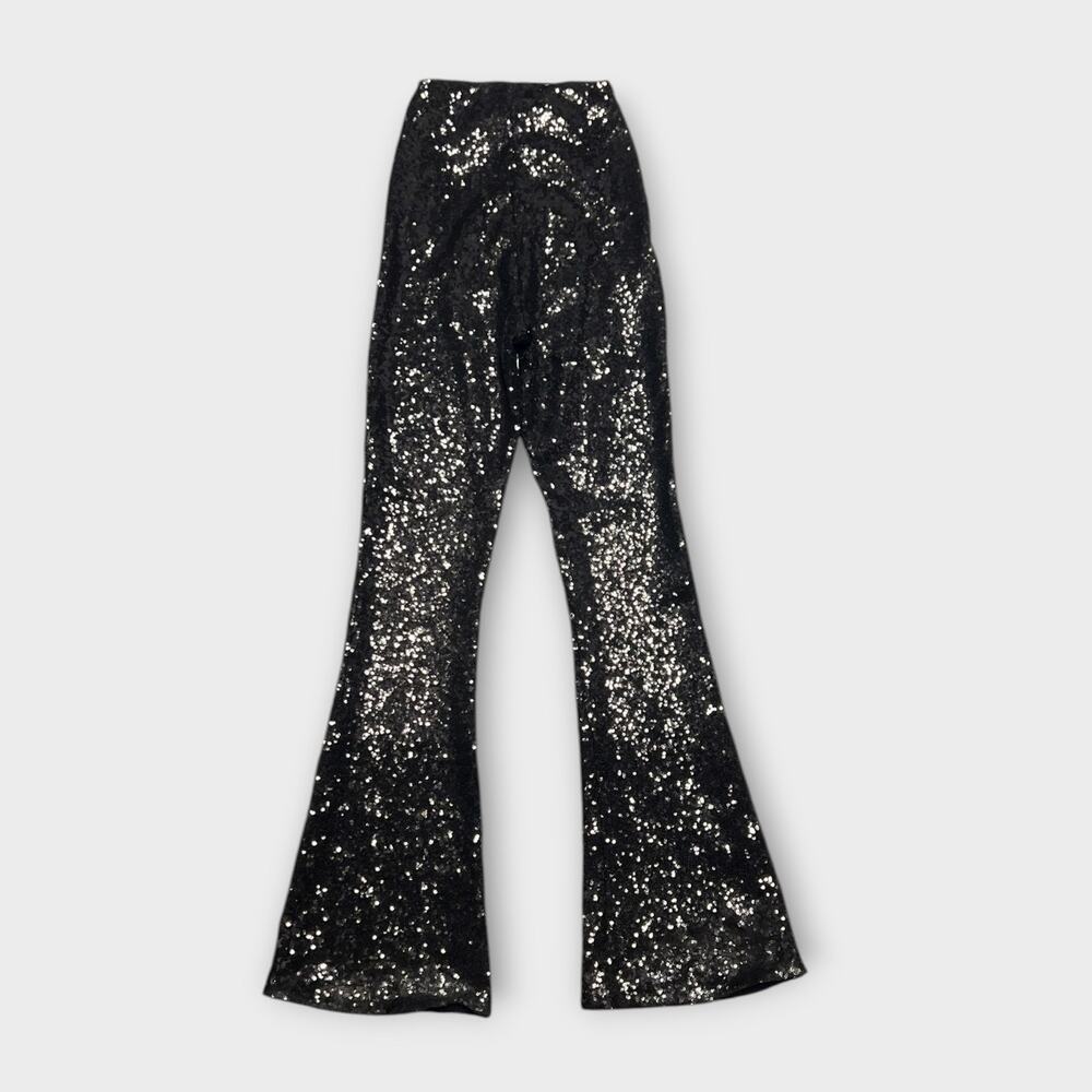 Commando Sequin Flare Leggings Black Size XS - Picture 3 of 7